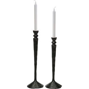 Black aluminum candlestick holders